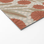 Summer Garden / Red & Dark Beige Welcome Mat Gallery Image 2