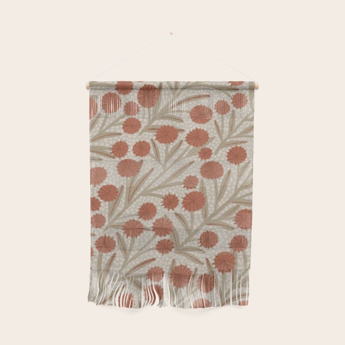 Summer Garden / Red & Dark Beige Wall Hanging Gallery Image 1