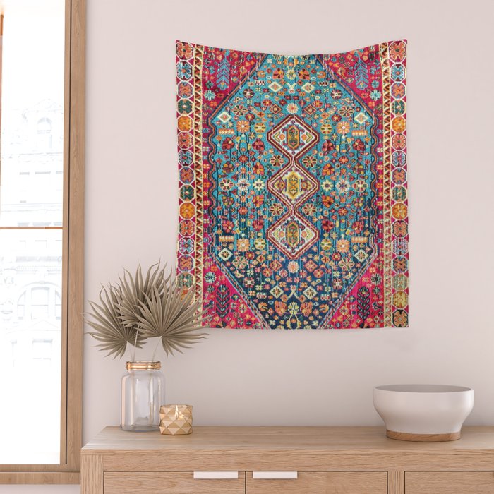Oriental Heritage Moroccan Carpet Style Wall Tapestry Gallery Image 2