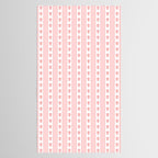 Cottage Stripes and Flowers Pattern in Pastel Pink and White Tablecloth Gallery Image 2