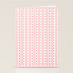 Cottage Stripes and Flowers Pattern in Pastel Pink and White Stationery Card Gallery Image 2