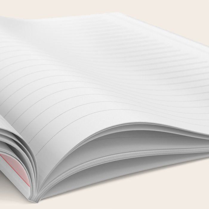 Cottage Stripes and Flowers Pattern in Pastel Pink and White Notebook Gallery Image 2