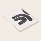 Reflection Mid Century Modern Minimalist Black Ink Painting Funky Tribal Notebook Gallery Image 3