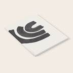 Reflection Mid Century Modern Minimalist Black Ink Painting Funky Tribal Notebook Gallery Image 2