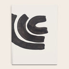 Reflection Mid Century Modern Minimalist Black Ink Painting Funky Tribal Notebook Gallery Image 4
