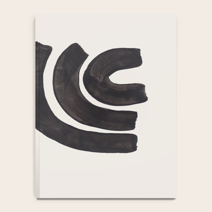 Reflection Mid Century Modern Minimalist Black Ink Painting Funky Tribal Notebook Gallery Image 4