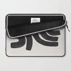 Reflection Mid Century Modern Minimalist Black Ink Painting Funky Tribal Laptop Sleeve Gallery Image 2