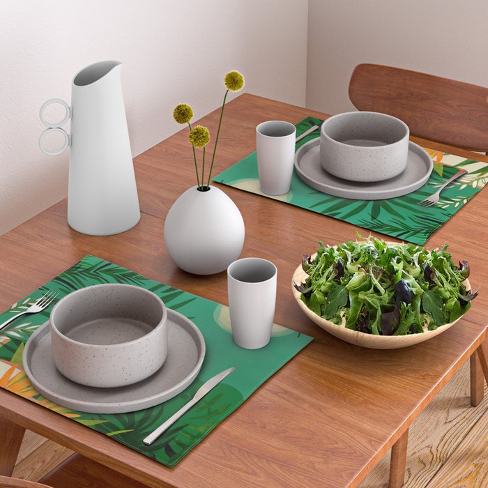 Exotic Garden Nightscape Tropics Placemat Gallery Image 2