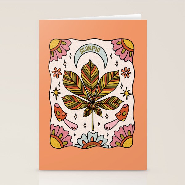 Scorpio Leaf Stationery Card Gallery Image 2