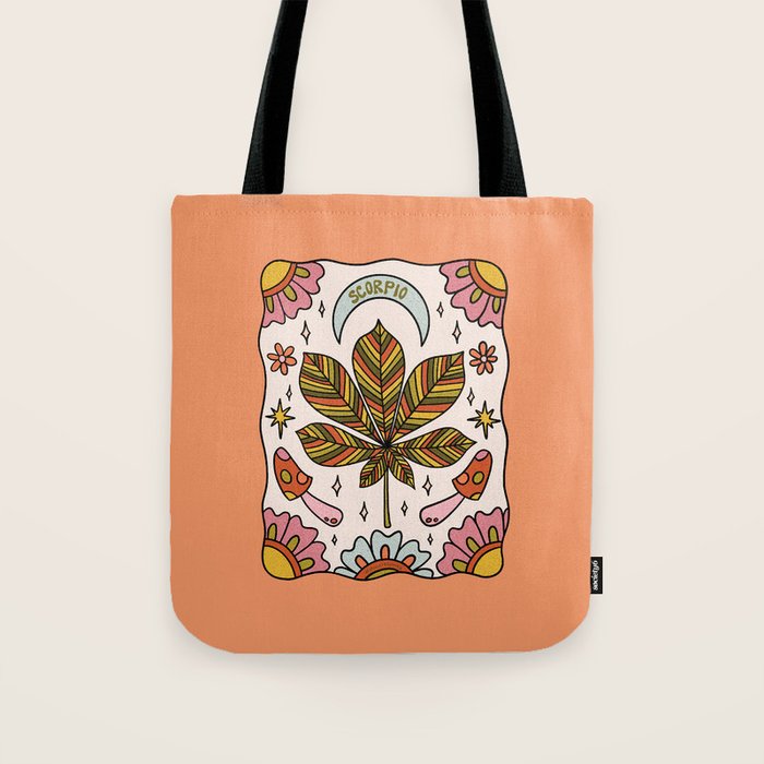 Scorpio Leaf Tote Bag Gallery Image 1