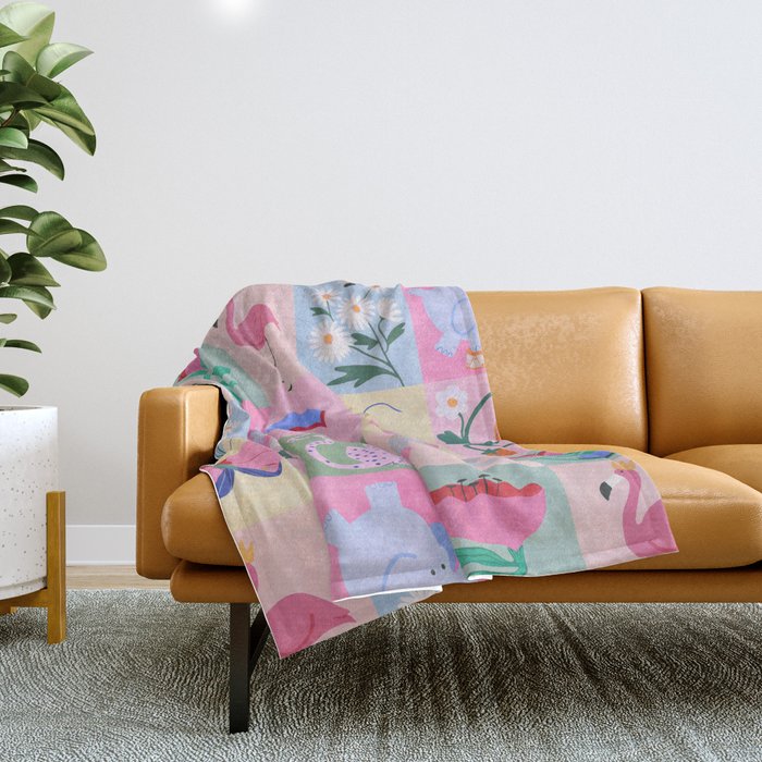 Claire Collage Throw Blanket Gallery Image 1
