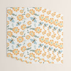 Honey Bees and Orange Flowers Wrapping Paper Gallery Image 3