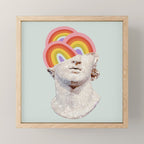 Rainbow Marble Head Mini Art Print Gallery Image 1