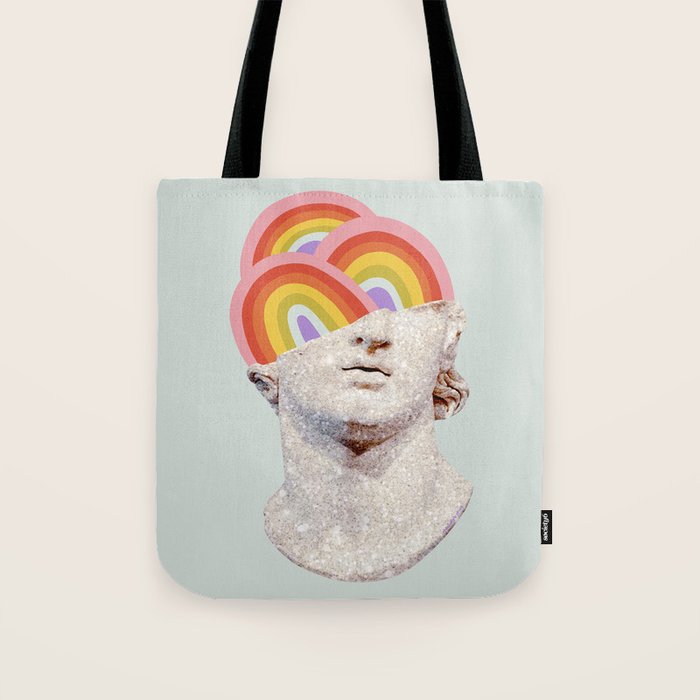 Rainbow Marble Head Tote Bag Gallery Image 1