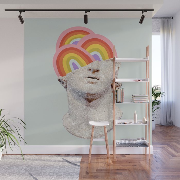 Rainbow Marble Head Wall Mural Gallery Image 1