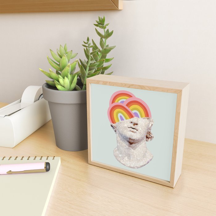 Rainbow Marble Head Mini Art Print Gallery Image 2