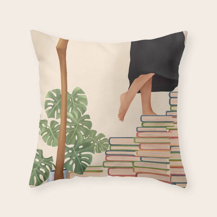 Books Throw Pillow Gallery Image 6
