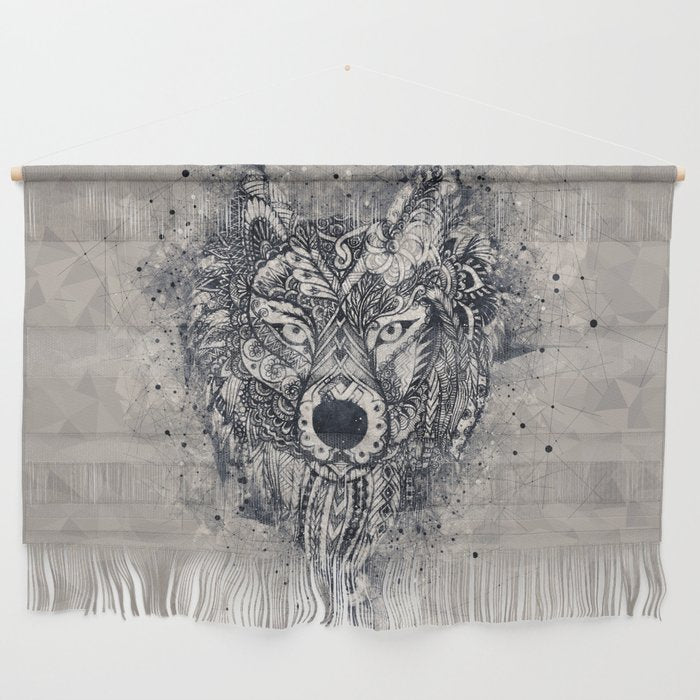 Native American Wolf Wall Hanging Gallery Image 1