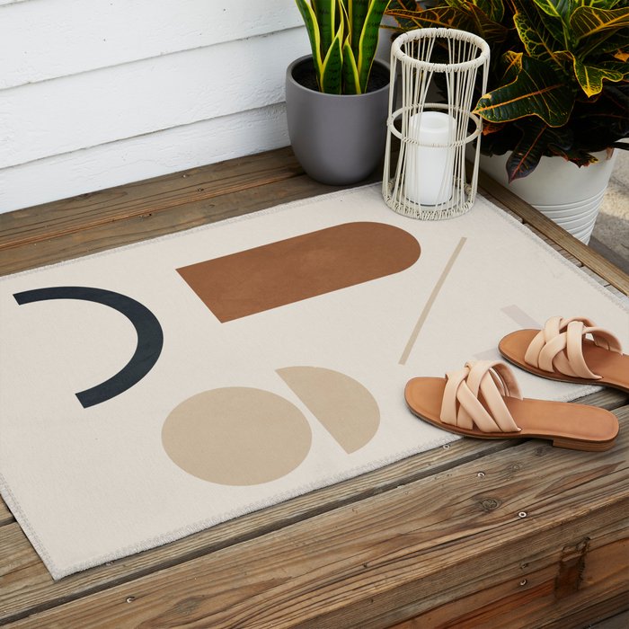 Geometric Modern Art 32 Outdoor Rug Gallery Image 2