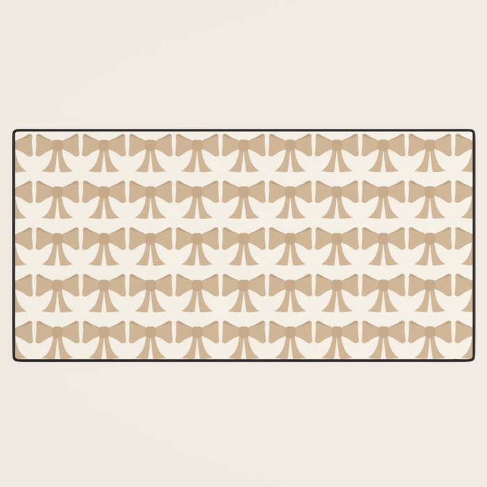 Vintage Bows X Neutral Beige Desk Mat Gallery Image 3