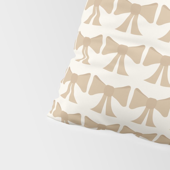 Vintage Bows X Neutral Beige Pillow Sham Gallery Image 4