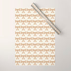 Vintage Bows X Neutral Beige Wrapping Paper Gallery Image 1