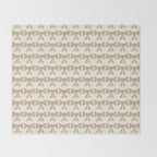 Vintage Bows X Neutral Beige Throw Blanket Gallery Image 2