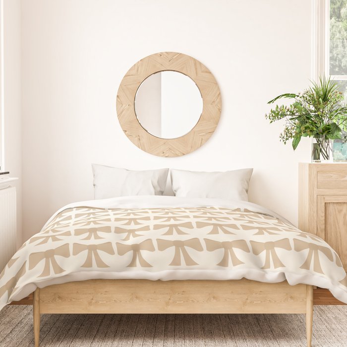 Vintage Bows X Neutral Beige Duvet Cover Gallery Image 3