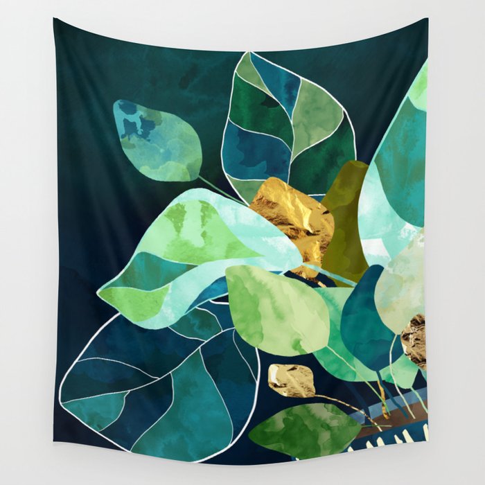 Indigo Plant I Wall Tapestry Gallery Image 1