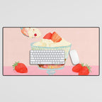 Strawberry Ice Cream Desk Mat Gallery Image 1