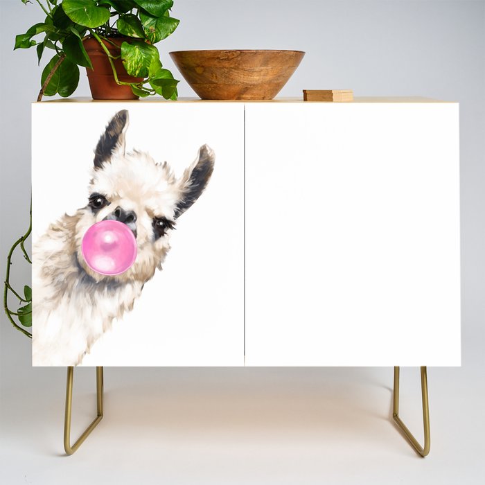Bubble Gum Sneaky Llama Credenza Gallery Image 1