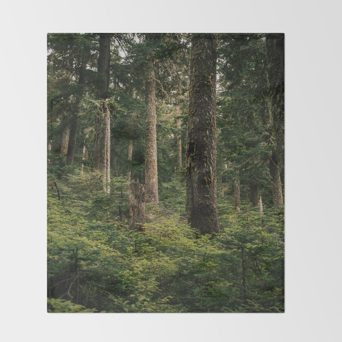 Green Forest Throw Blanket Gallery Image 2