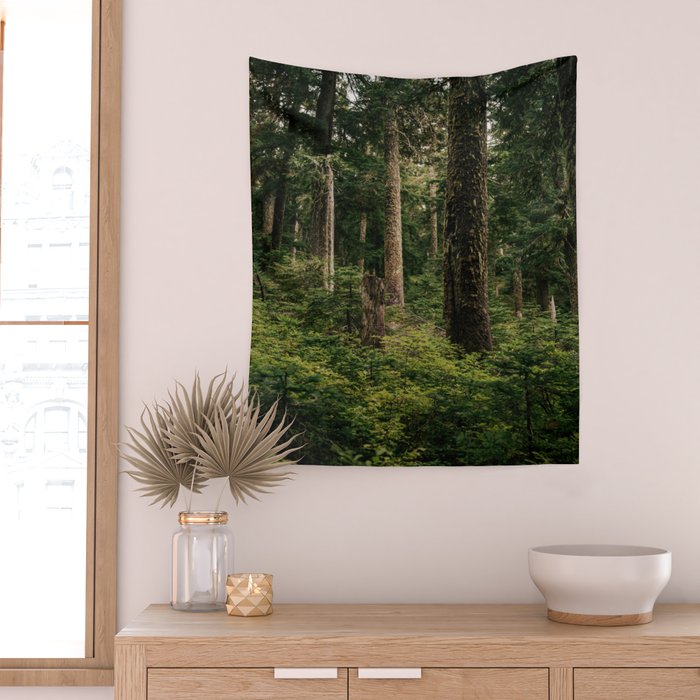 Green Forest Wall Tapestry Gallery Image 2