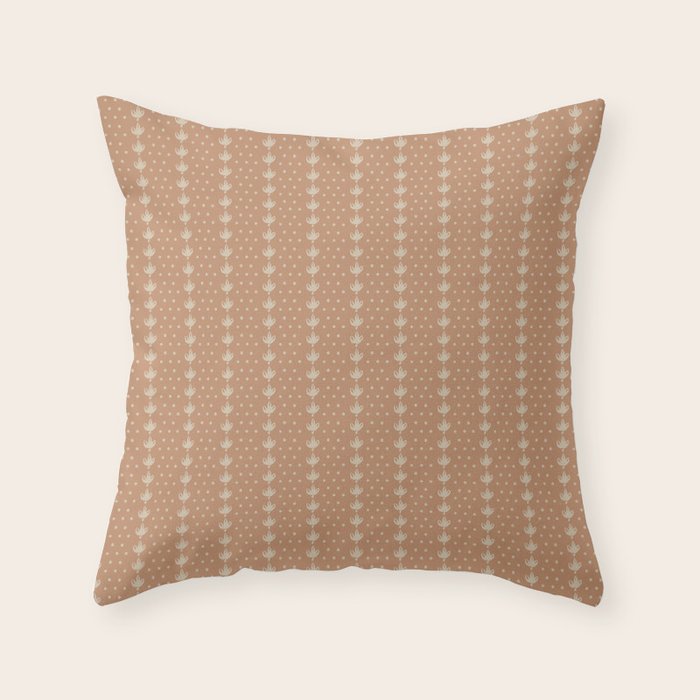 Boho Botanical Dots - Terracotta Throw Pillow Gallery Image 6