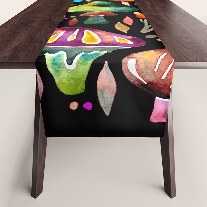 Mushroom Magic - Charcoal Table Runner Gallery Image 1