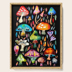 Mushroom Magic - Charcoal Serving Tray Gallery Image 1