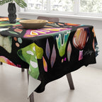 Mushroom Magic - Charcoal Tablecloth Gallery Image 3