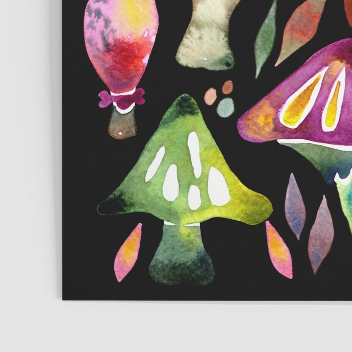 Mushroom Magic - Charcoal Poster Gallery Image 3