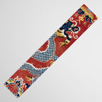 Ningxia Blue Dragon Red Background Rug Print Table Runner Gallery Image 3
