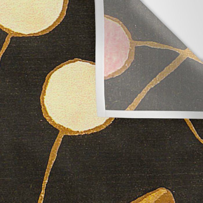 Japanese Cat Cubism Woodblock Print Cherry Blossom Midcentury Modern Wall Tapestry Gallery Image 3