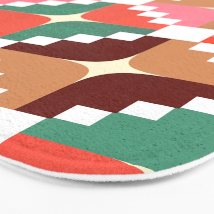 Winter Retro Quilt Pattern Bath Mat Gallery Image 3