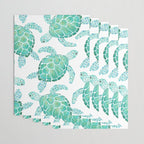 Sea Turtle Pattern - Blue Wrapping Paper Gallery Image 3