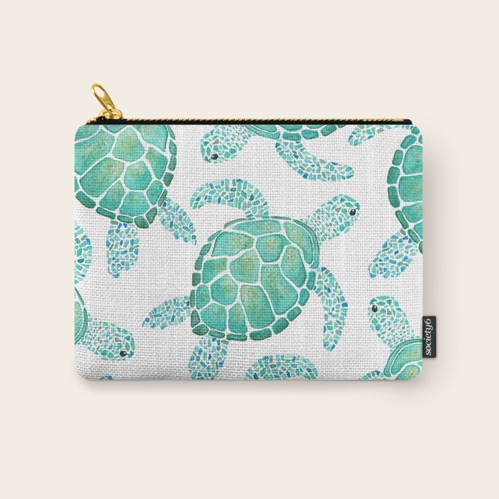 Sea Turtle Pattern - Blue Carry All Pouch Gallery Image 1