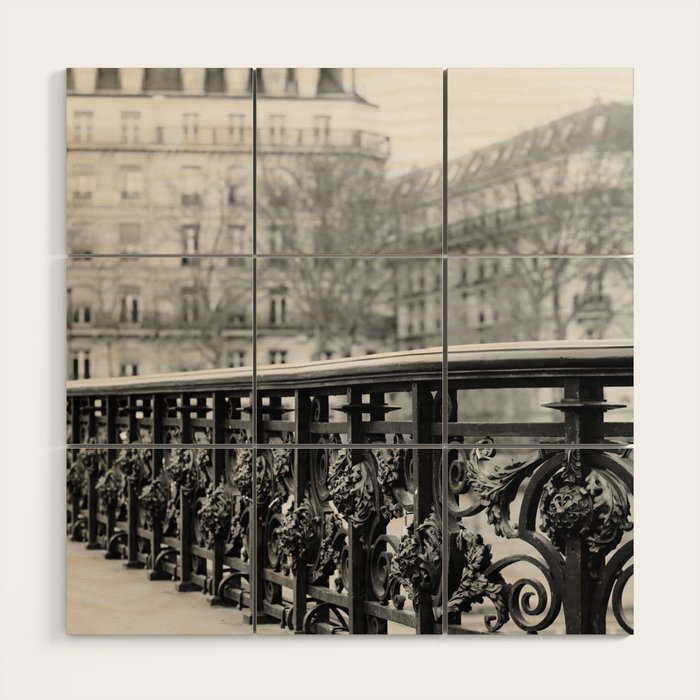 Classic Paris - Black and White Travel Photography Wood Wall Art Gallery Image 1