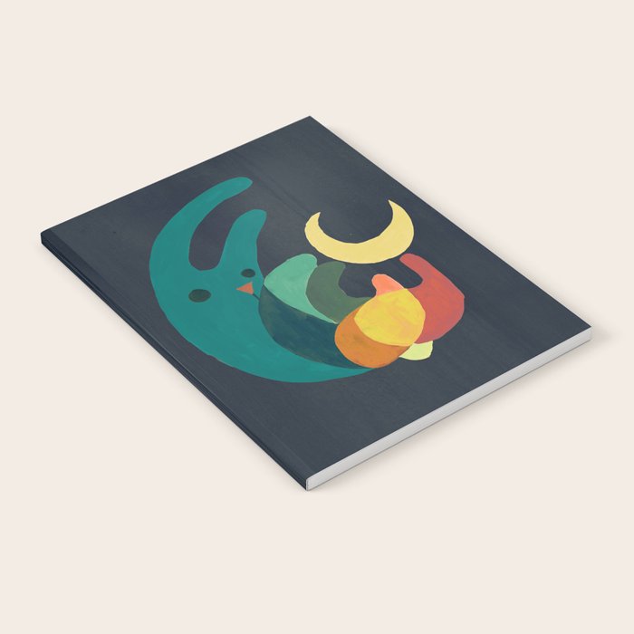 Rabbit and crescent moon Notebook Gallery Image 1
