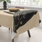 Modern Minimalist Abstract Whales 1 Tablecloth Gallery Image 3