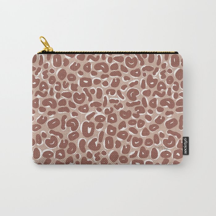 Leopard Print Abstractions - Marsala Carry All Pouch Gallery Image 1