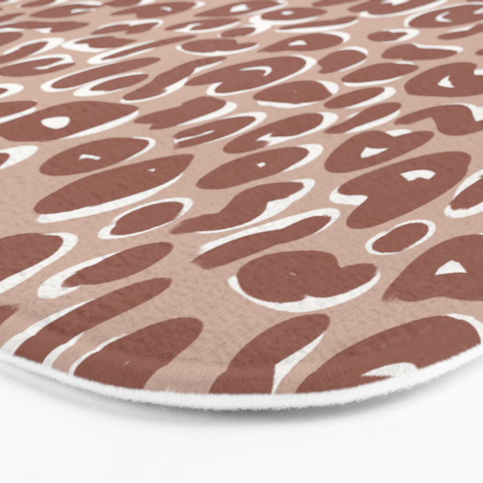 Leopard Print Abstractions - Marsala Bath Mat Gallery Image 3