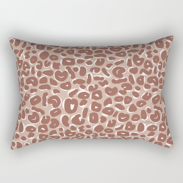 Leopard Print Abstractions - Marsala Rectangular Pillow Gallery Image 1
