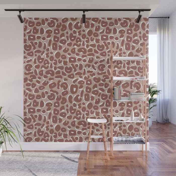 Leopard Print Abstractions - Marsala Wall Mural Gallery Image 1